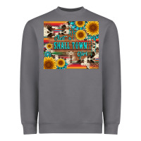 Storm just a small town girl with gemstone sunflower serape and cowhide Heavyweight Sweatshirt - Artiststas