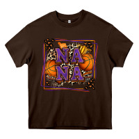 Chocolate Brown basketball nana with leopard Heavy Core Tee - Zillion Design Studio