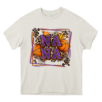 Cream basketball nana with leopard Heavy Core Tee - Zillion Design Studio