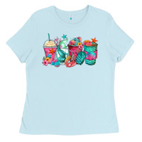 Baby Blue mermaid tail coffee cups Ladies Tee - Zillion Design Studio