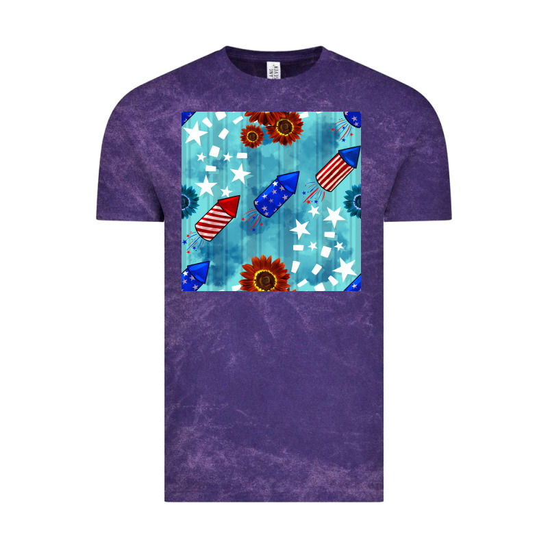 Patriotic Fireworks And Sunflower Vintage Tee by BundleAndBundleShop | Teevron