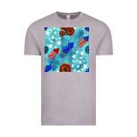Vintage Zinc patriotic fireworks and sunflower Vintage Tee - BundleAndBundleShop