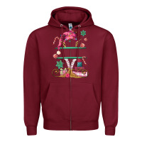Burgundy pink elf costom name and preview Zipper Hoodie - MaliasSmallBusiness