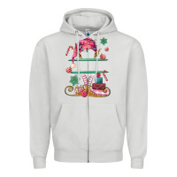 Dove Grey pink elf costom name and preview Zipper Hoodie - MaliasSmallBusiness