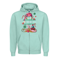 Seafoam pink elf costom name and preview Zipper Hoodie - MaliasSmallBusiness