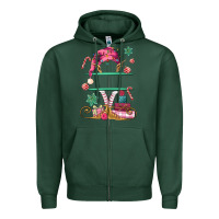 Sports Green pink elf costom name and preview Zipper Hoodie - MaliasSmallBusiness