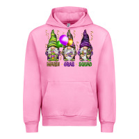 Fuchsia Pink Mardi Gras squad with gnomies Urban Hoodie - HowdyJamesFarm