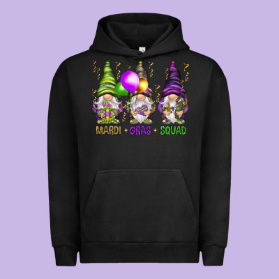 Mardi Gras Squad With Gnomies Urban Hoodie Designed By Howdyjamesfarm