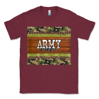 Burgundy army mom leopard glitter camouflage Classic Tee - BarkalooDesign