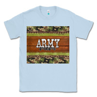 Dusty Blue army mom leopard glitter camouflage Classic Tee - BarkalooDesign