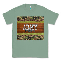 Sage army mom leopard glitter camouflage Classic Tee - BarkalooDesign