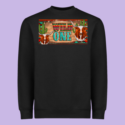 Texas Longhorn Wild One Cactus Licanse Plate Heavyweight Sweatshirt Designed By Artiststas