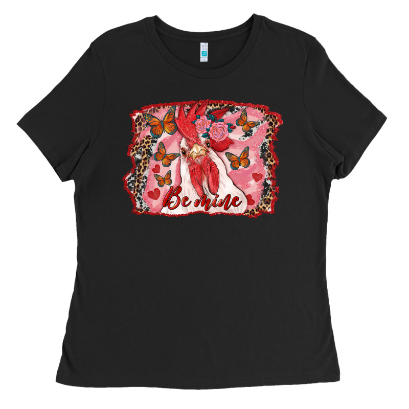 Be Mine Rooster Ladies Tee by RanaPortraitStore | Teevron