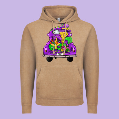 Farm Truck, Mardi Gras Vintage Hoodie Designed By Jahusdesignshop