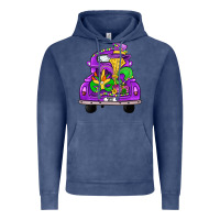 Vintage Denim farm truck, mardi gras Vintage Hoodie - JahusDesignShop