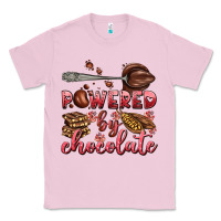 Bubblegum Pink powered by chocolate Classic Tee - AdoDesignShop