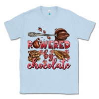 Dusty Blue powered by chocolate Classic Tee - AdoDesignShop
