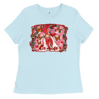 Baby Blue Be Mine Rooster Ladies Tee - RanaPortraitStore