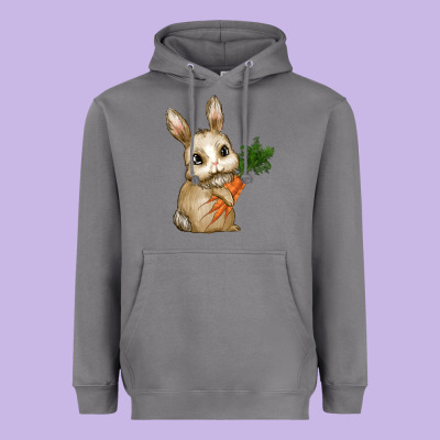 Eastrt Bunny Carrot Heavyweight Hoodie Designed By Ranaportraitstore