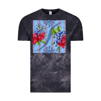 Cloud Black patriotic rose Vintage Tee - BundleAndBundleShop
