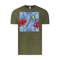 Vintage Olive patriotic rose Vintage Tee - BundleAndBundleShop