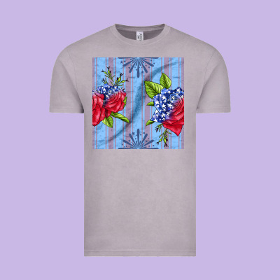 Patriotic Rose Vintage Tee Designed By Bundleandbundleshop