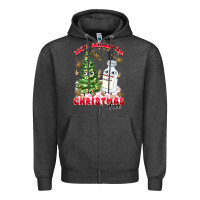 Charcoal Heather racn around the christmas tree Zipper Hoodie - MaliasSmallBusiness