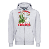Heather Grey racn around the christmas tree Zipper Hoodie - MaliasSmallBusiness