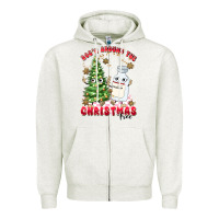 Oatmeal Heather racn around the christmas tree Zipper Hoodie - MaliasSmallBusiness