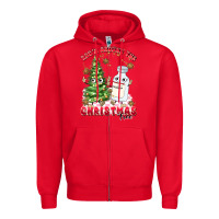 Red racn around the christmas tree Zipper Hoodie - MaliasSmallBusiness
