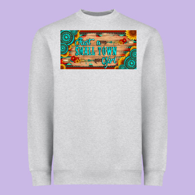 Just A Small Town Girl Wlth Gemstone Arrow And Sunflowers Licanse Plat Heavyweight Sweatshirt Designed By Artiststas