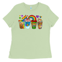 Matcha lgbtq coffee drinks Ladies Tee - texasbilliewilder