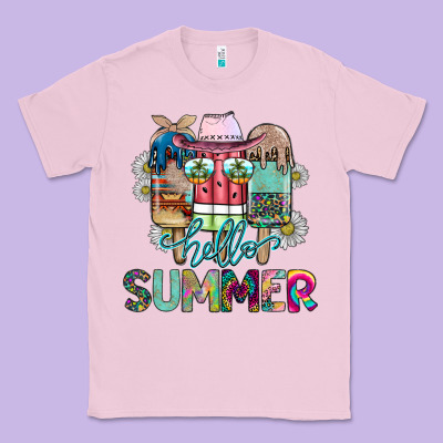 Hello Summer Classic Tee Designed By Cowhidedigitalart