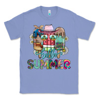Colony Blue Hello Summer Classic Tee - CowhideDigitalArt