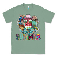 Sage Hello Summer Classic Tee - CowhideDigitalArt