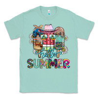 Seafoam Hello Summer Classic Tee - CowhideDigitalArt