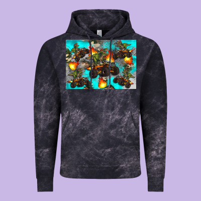 Dinosaur Monster Truck Vintage Hoodie Designed By Artiststas