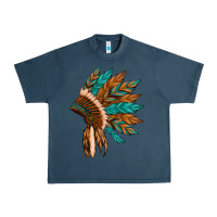 Midnight Navy native american indian headdress Urban Heavy Tee - Artiststas