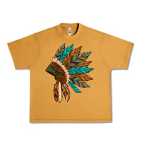 Native American Indian Headdress Urban Heavy Tee | Teevron