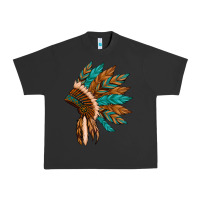 Pigment Black native american indian headdress Urban Heavy Tee - Artiststas