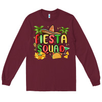 Burgundy fiesta squad Long Sleeve Tee - MaliasSmallBusiness