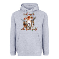 Heather Grey Just a Girl Who Loves Goat Heavyweight Hoodie - Bettercallsaul