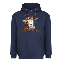 Navy Just a Girl Who Loves Goat Heavyweight Hoodie - Bettercallsaul