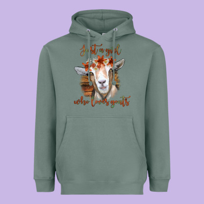 Just A Girl Who Loves Goat Heavyweight Hoodie Designed By Bettercallsaul