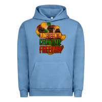 Pigment Pebble Blue Juneteenth celebrate freedom Urban Hoodie - HowdyJamesFarm