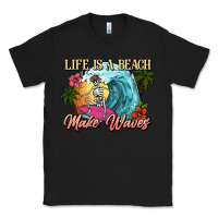 Black Life is a beach make waves skeleton Classic Tee - NancyCooperArtShop
