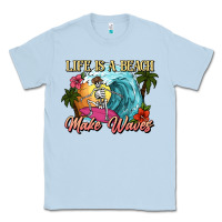 Dusty Blue Life is a beach make waves skeleton Classic Tee - NancyCooperArtShop