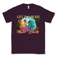 Plum Life is a beach make waves skeleton Classic Tee - NancyCooperArtShop