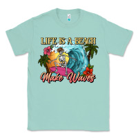 Seafoam Life is a beach make waves skeleton Classic Tee - NancyCooperArtShop