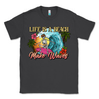 Smoke Life is a beach make waves skeleton Classic Tee - NancyCooperArtShop